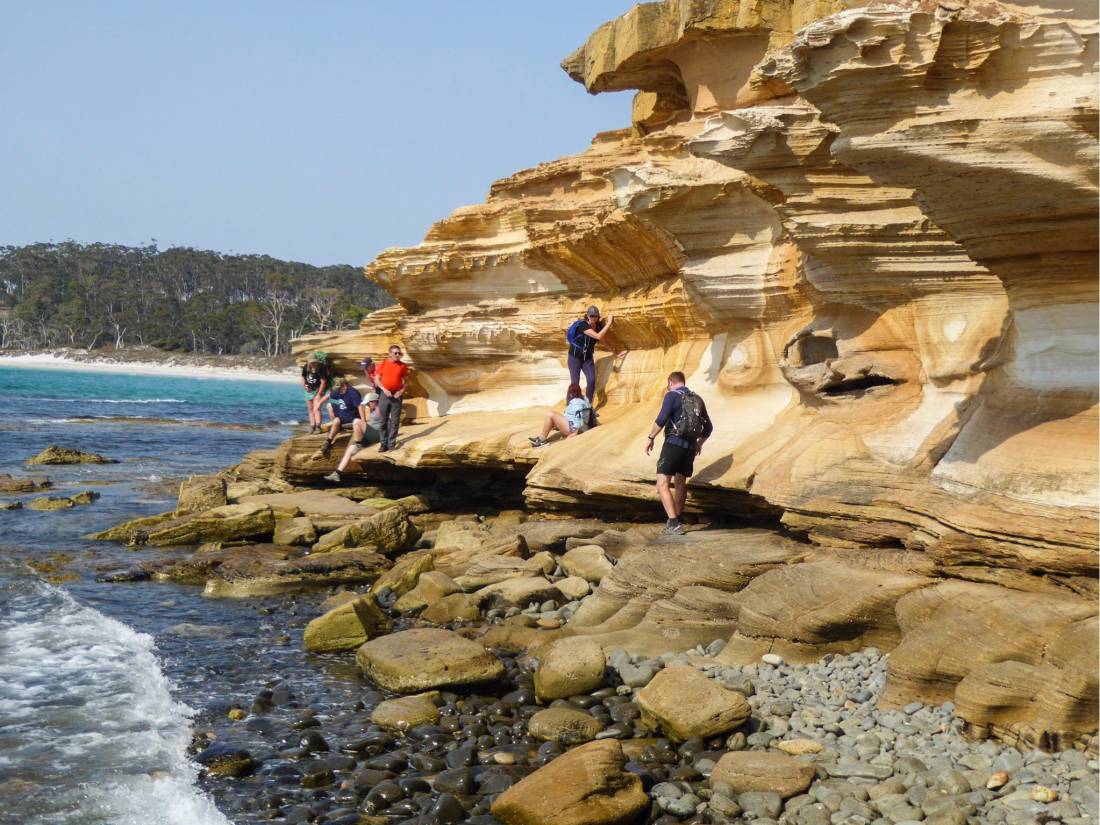 Explore the beautiful Painted Cliffs on Tasmania's Maria Island |  <i>Toni Wythes</i>