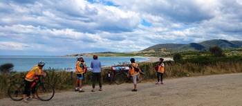 Stopping for a short break on the Cycle, Kayak, Walk Tasmania trip | Oscar Bedford